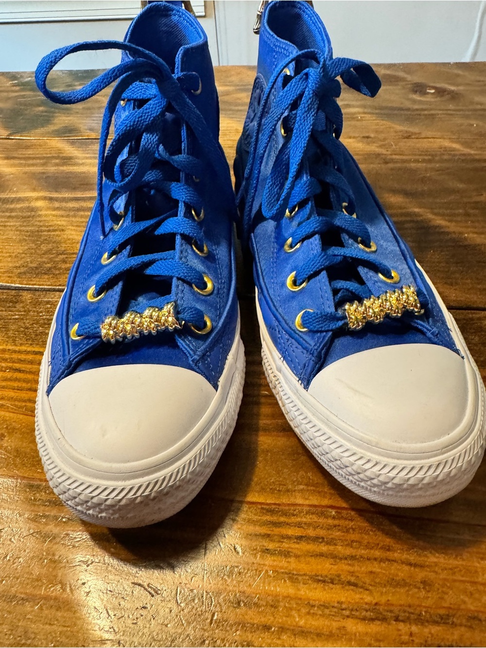 CHUCK TAYLOR ALL STAR HIGH SHINE - GAME ROYAL SNEAKERS Size 8 - Picture 8 of 12